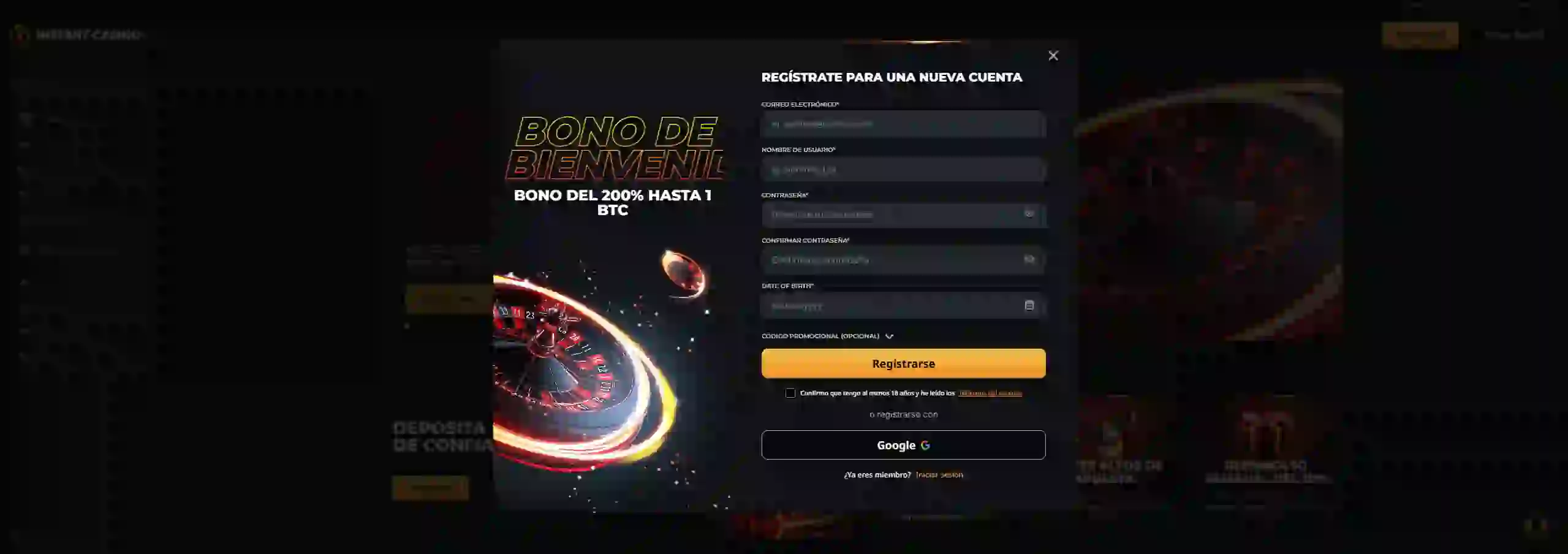 Formulario de registro